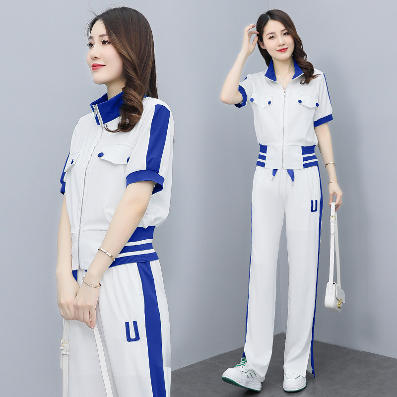 Women's Fashion Short Sleeve Casual Sports Suit
