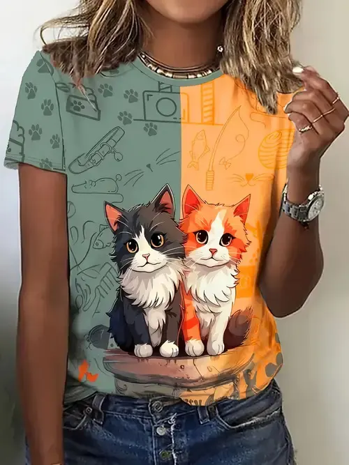 Spring Women's Cropped Pullover TShirt