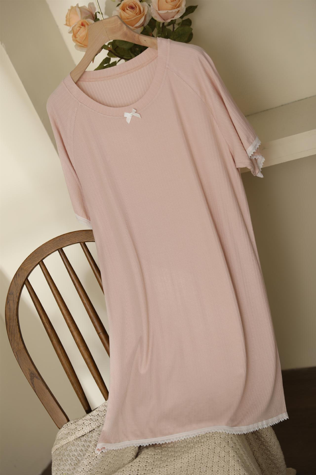 Title 20, Womens Round Neck Rayon Nightdress Short-sleev...