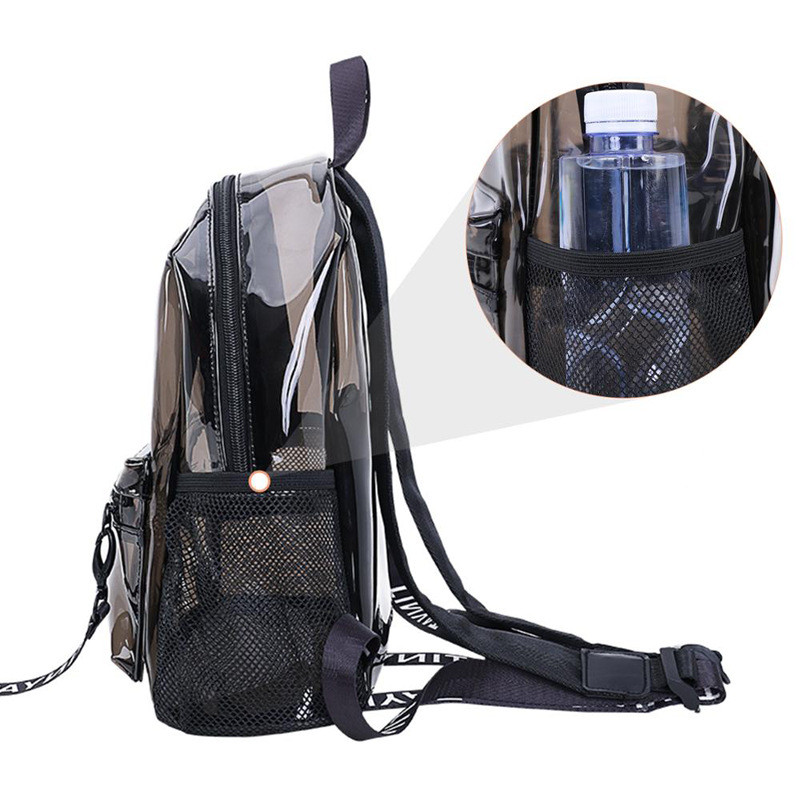 Title 7, Transparent Backpack Women Fashion Water Repellent