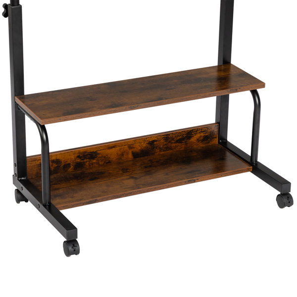 Retro Brown Adjustable Computer Desk - Image 3