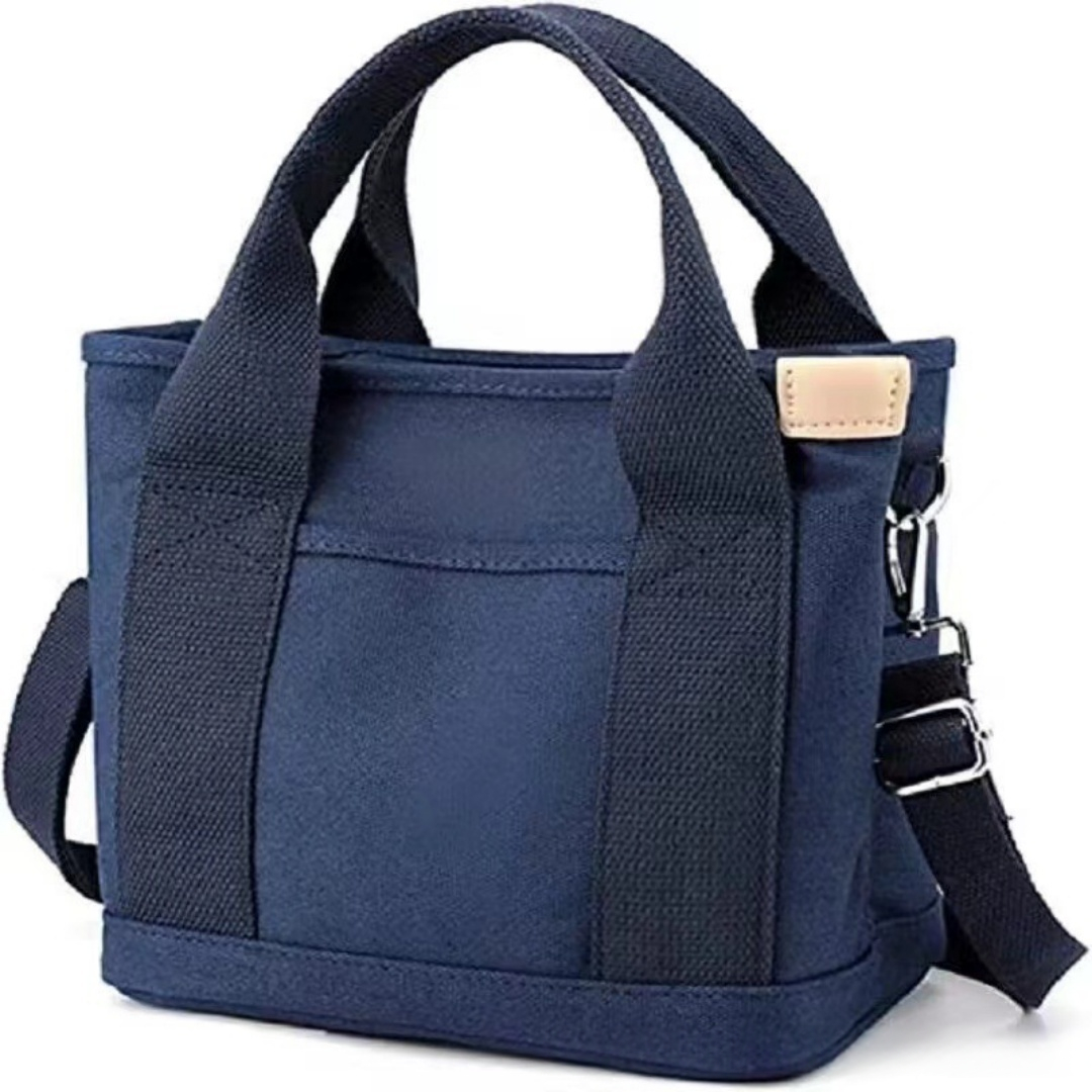 New Arrival Versatile Women's Canvas Tote Bag Large Capacity Handheld Eco-Friendly Shopping Bag Casual Artistic Canvas Bag - Blue product image