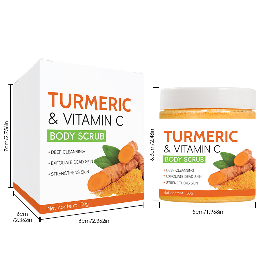 Turmeric Body Cleanser Facial Scrub Cleansing Oil Control Blackhead Remover Shrink Pores Skin Care Body Care - Image 7