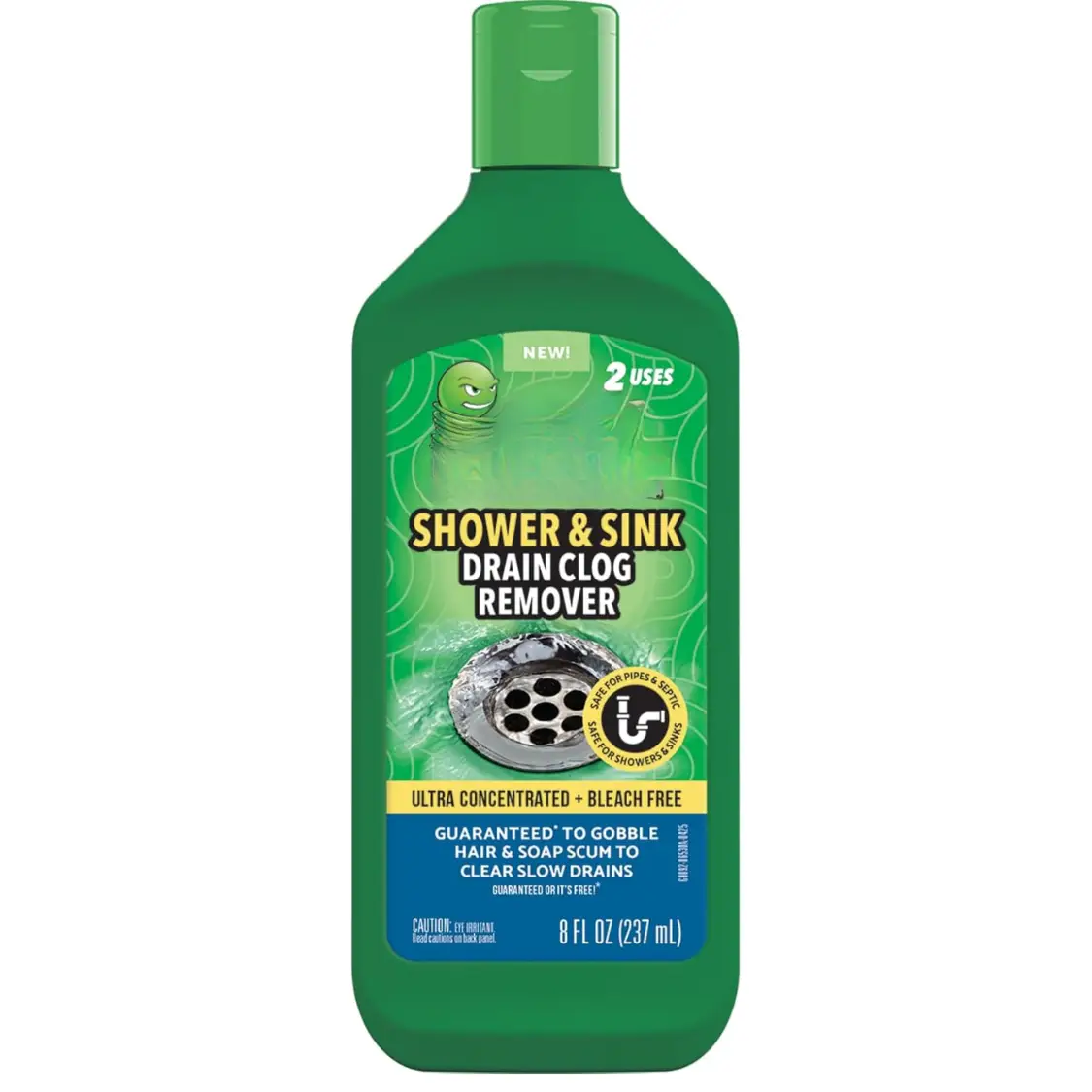 Ultra Concentrated Drain Clog Remover  Cleaner  Powerful Hair Grease  Soap Dissolver For Bathroom, Kitchen, Shower, Sink  Toilet Safe For Pipes Septic Systems