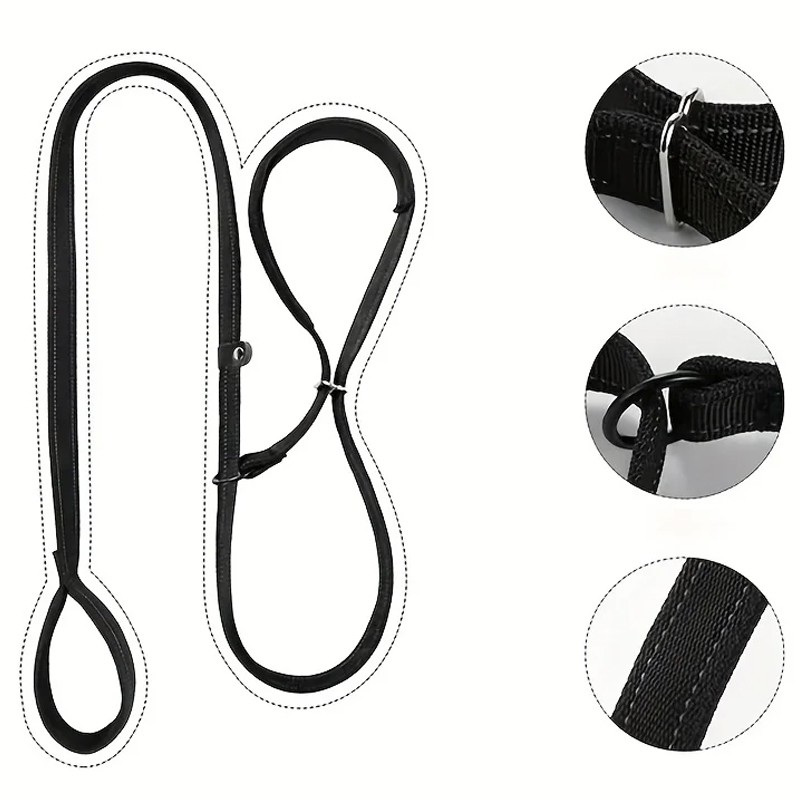 Figure Of 8 Dog Lead With Soft Comfy Padded Loop Handle And Nose Pads — image 6