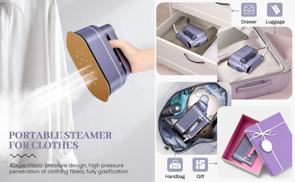 Title 3, Foldable Garment Steam Iron With Digital Screen...