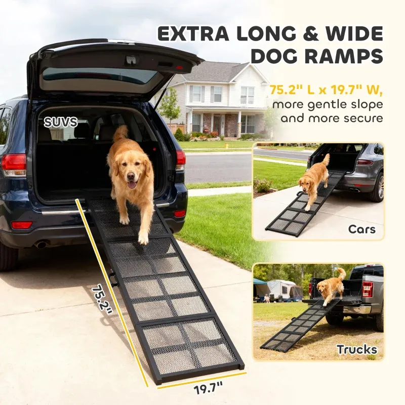 PawHut Dog Car Ramp, Extra Long