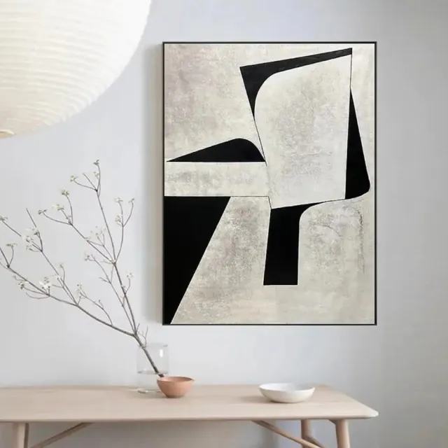 Handmade Oil Painting Canvas Wall Art Decoration Modern Abstract Original Minimalist For Home Decor Rolled Frameless Unstretched Painting Without... Without Inner Frame - Shop at LoveMi