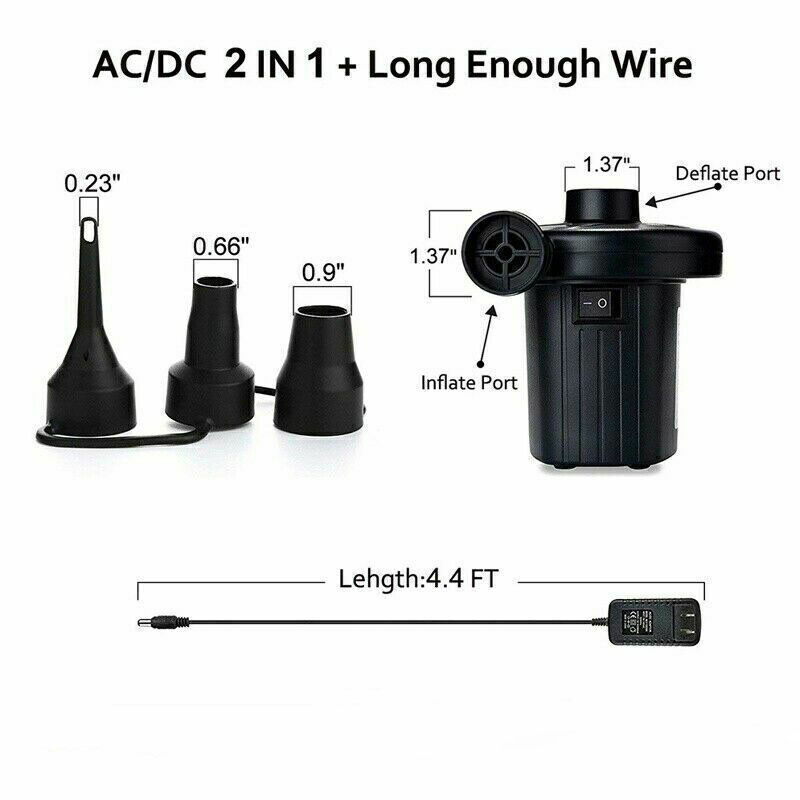 ELECTRIC AIR PUMP INFLATOR FOR INFLATABLES CAMPING BED MATTRESS SWIMMING POOL — foto 4