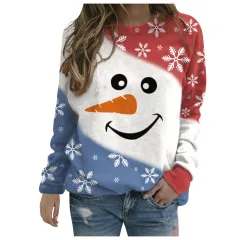 Christmas Sweater Coat Autumn And Winter Women's Clothing - Tricolor-S - View 1