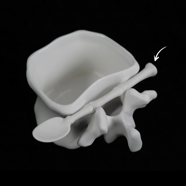 Ceramic Spine Coffee Cup Creative Gift Coffee Spoon Frosted Type - Shop at LoveMi