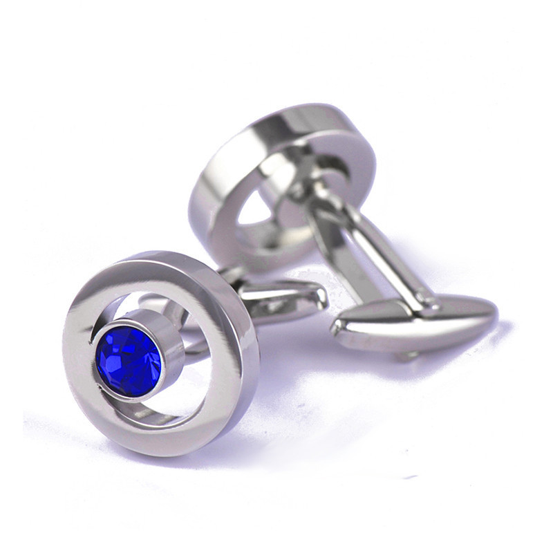 Men's Fashion Zircon Crystal Shirt Cufflinks — foto 4