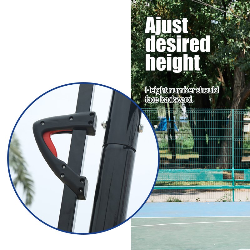 TotheCORE Basketball Stand 7.55-10.00 Ft Adjustable Portable Basketball Hoop & Goal PC Backplate, Large Base & Wheels - Image 2