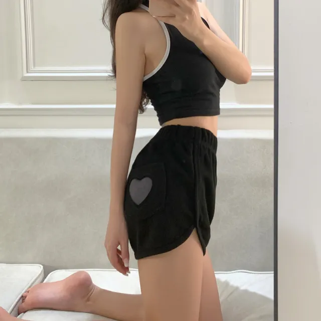White Hot Pants High Waist Slim Shorts Black - Shop at LoveMi