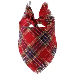 Plaid Tassel Triangle Scarf Pet Dog Pet - 1Style - View 1