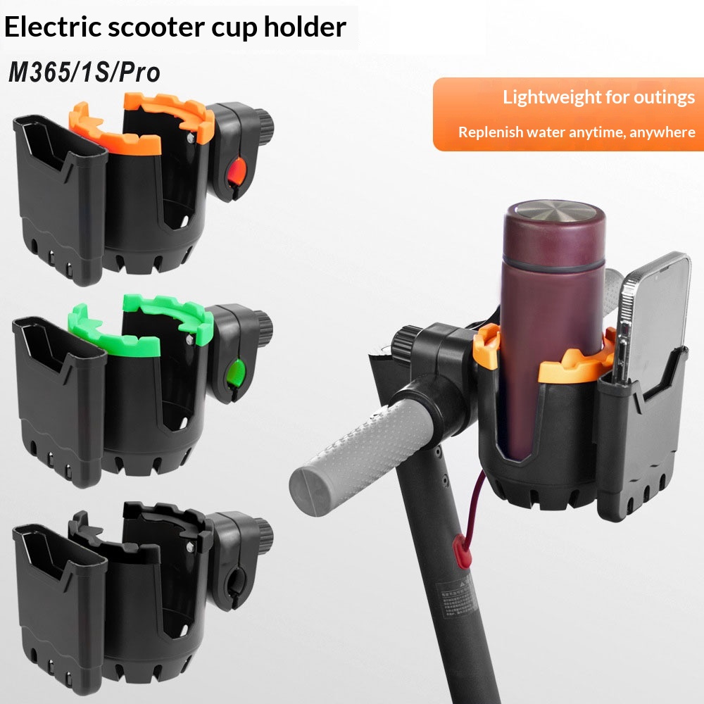 Electric Vehicle And Motorcycle Suitable For Xiaomi Scooter Water Cup Holder, Easy-To-Install Water Bottle Holder And Phone Holder Two-In-One