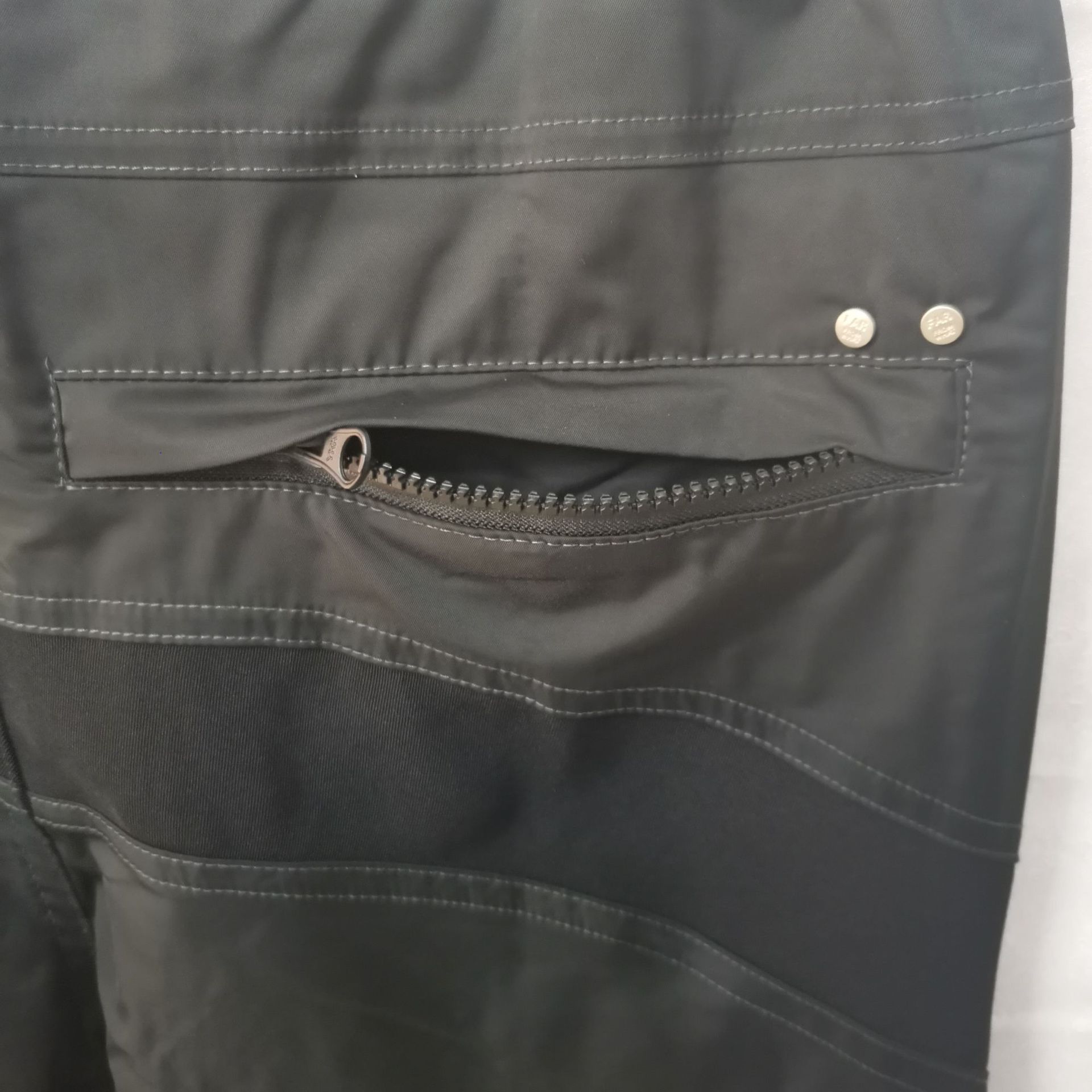 Nylon Stitching Thread Machete Back Zipper Casual Pants