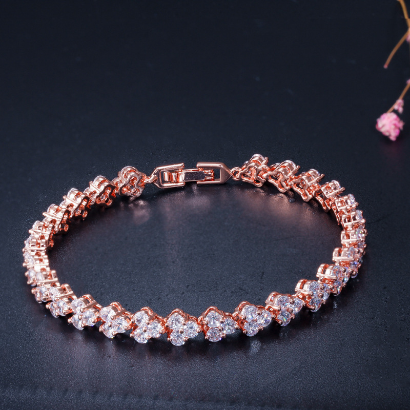 Korean Version Of AAA Zircon Super Flash Roman Bracelet