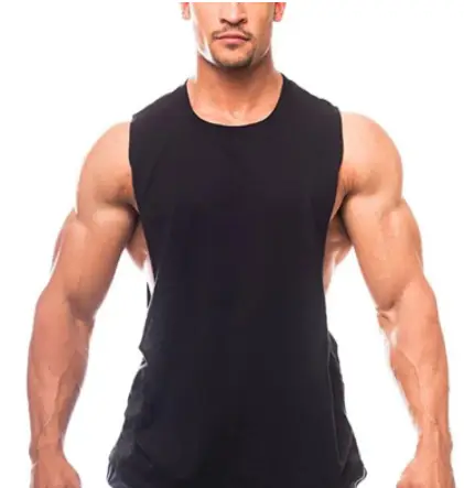Male Solid Color Sports Body Building Side Large Split