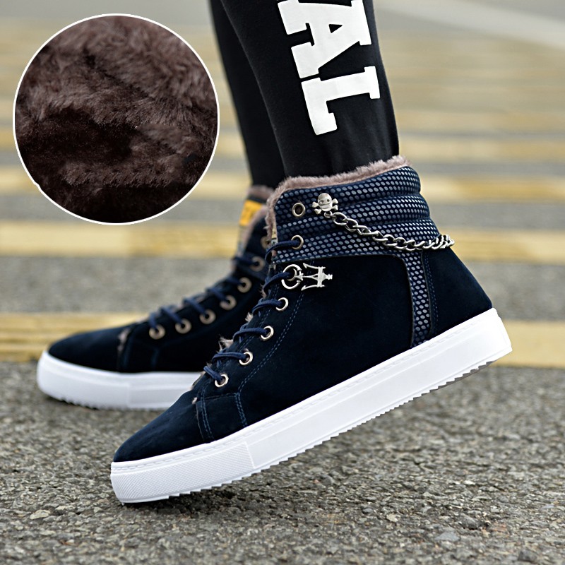 Casual Fashion Sneakers Men's Fleece-lined Sneakers - Image 2