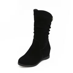 Simple Women's Plus Cotton Velvet Mid-tube Boots - A-41 - View 1