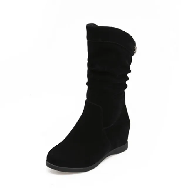 Simple Women's Plus Cotton Velvet Mid tube Boots A 41 - Shop at LoveMi