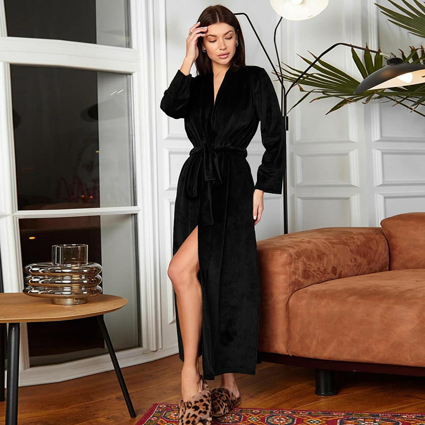Fashion Pajamas Long Cardigan Ladies Homewear - 5