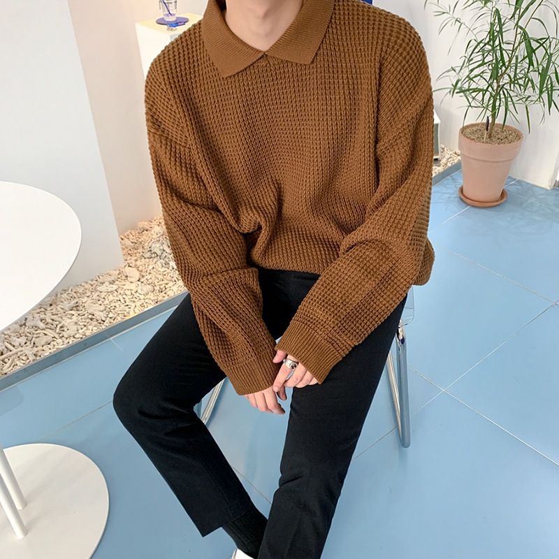 Title 7, Mens Waffle Long Sleeved Outer Sweater for lay...