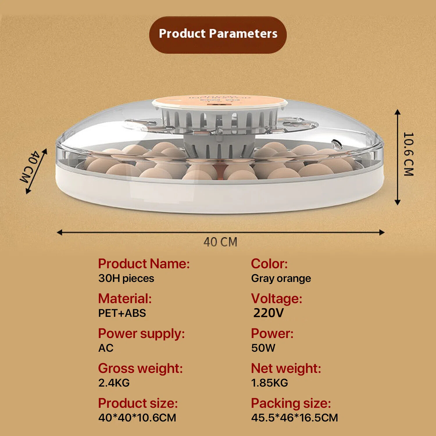 30x Eggs Incubator Temperature Control Chicken Hatcher Automatic Turning Digital — image 9