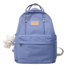 Cool Backpacks School Bag Double Zipper Tote Bags - Blue - View 1