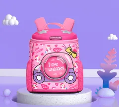 Cute children girls kindergarten school bags - Pink - View 1