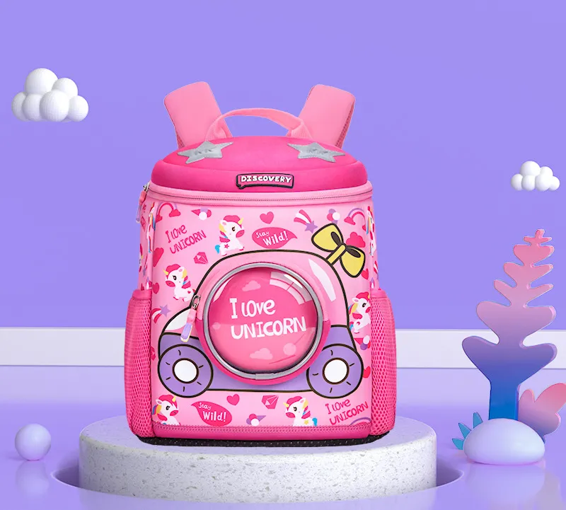 Cute children girls kindergarten school bags - Pink