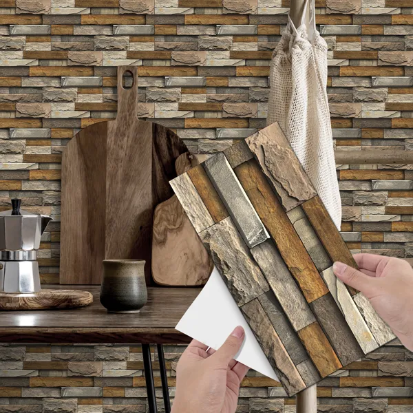 Marble Splash-proof Wallpaper Waterproof And Oil-proof Kitchen Walls, Bathrooms PVC Removable Non-stick Waterproof Wallpaper