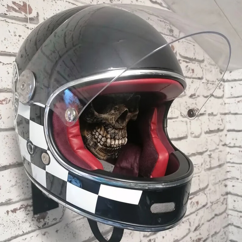 Motorcycle Helmet Holder Rack Wall Mount Hat Stand Display Rack Skull Rack 5