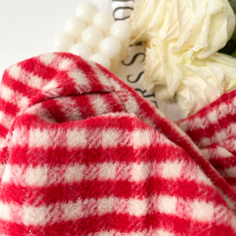 Baby Christmas Woolen Plaid Pleated Skirt