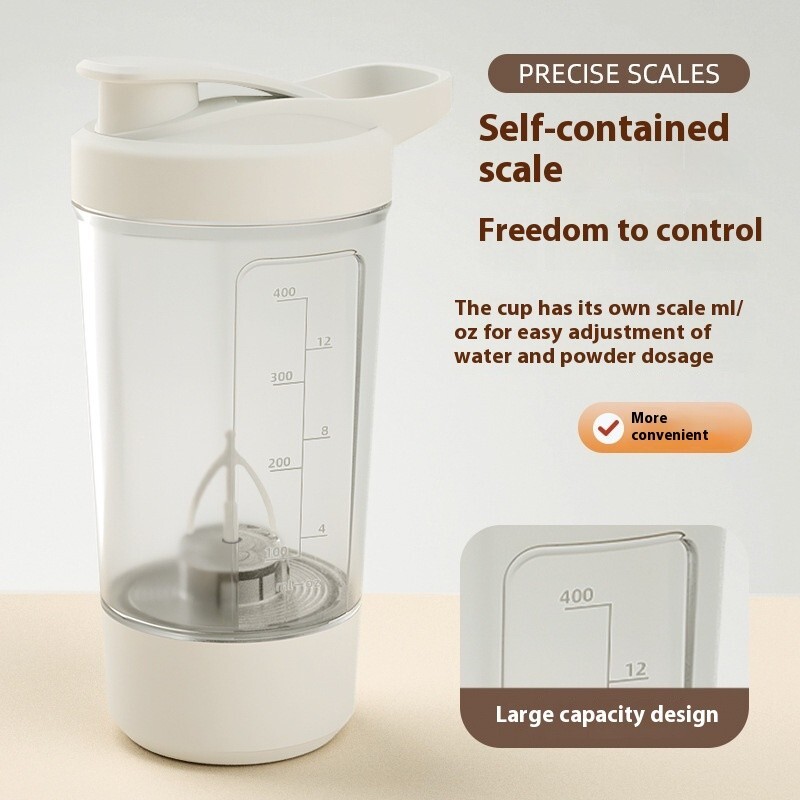 400ML 14oz Electric Protein Powder Mixing Cup Automatic Shaker Mixer Shake Bottl — image 5