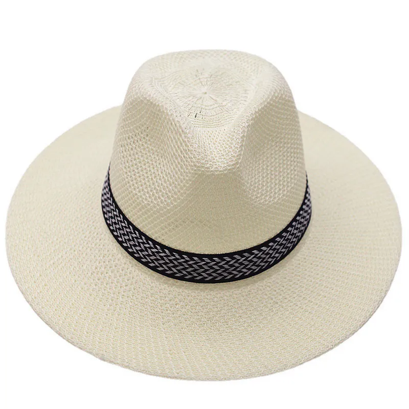 Farmer Summer Outdoor Sunscreen Breathable Straw Hat - White