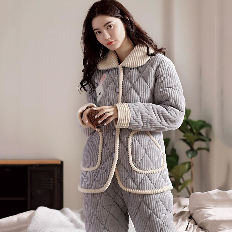 Title 3, Flannel Coral Fleece Home Service Suit Can Be W...