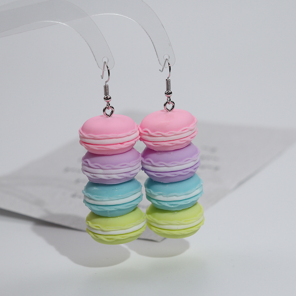 Creative Simulation Candy Toy Food Cake Macaron Earrings