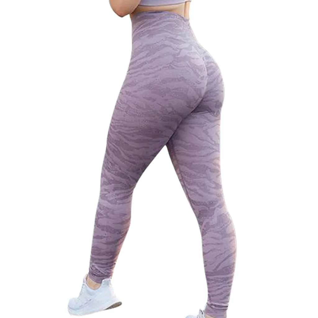 Butt Leggings For Women Push Up Booty Legging Workout Gym Tights Fitness Yoga Pants - Zebra