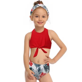 Sports Parent-child Swimwear European And American Swimwear - Red