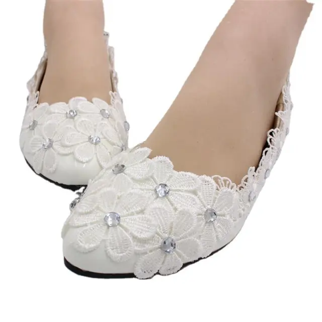Women's Fashion Simple Lace Flat Shoes 8Cm Heel 38 - Shop at LoveMi