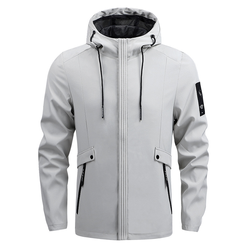 Men's Hooded Jacket Large Size Thin Men's Windbreaker