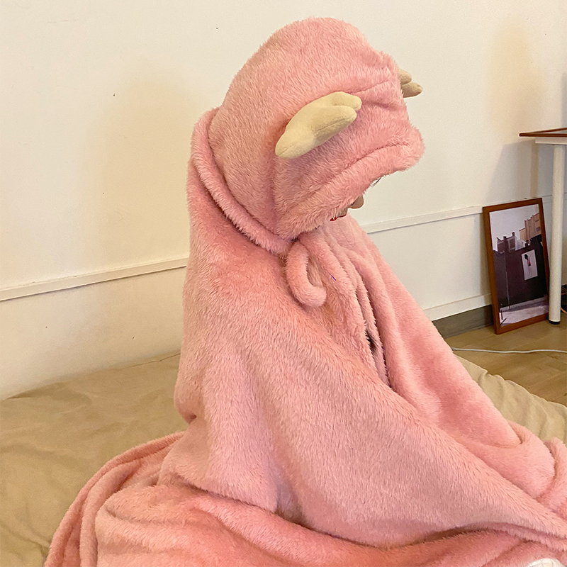 a70a1f59 0eda 496e 8397 9af093298d86 - Cute Deer Nap Blanket With Shawl For Children