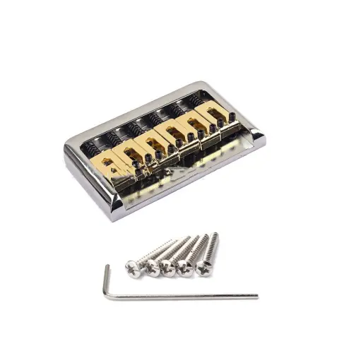 Instrument Accessories Guitar Bridge with Silver Six String Brass