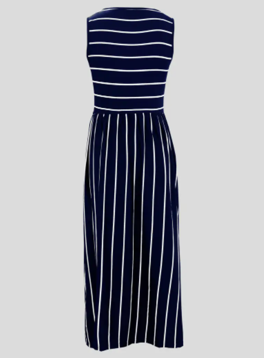 Print Crew Neck Tank Dress