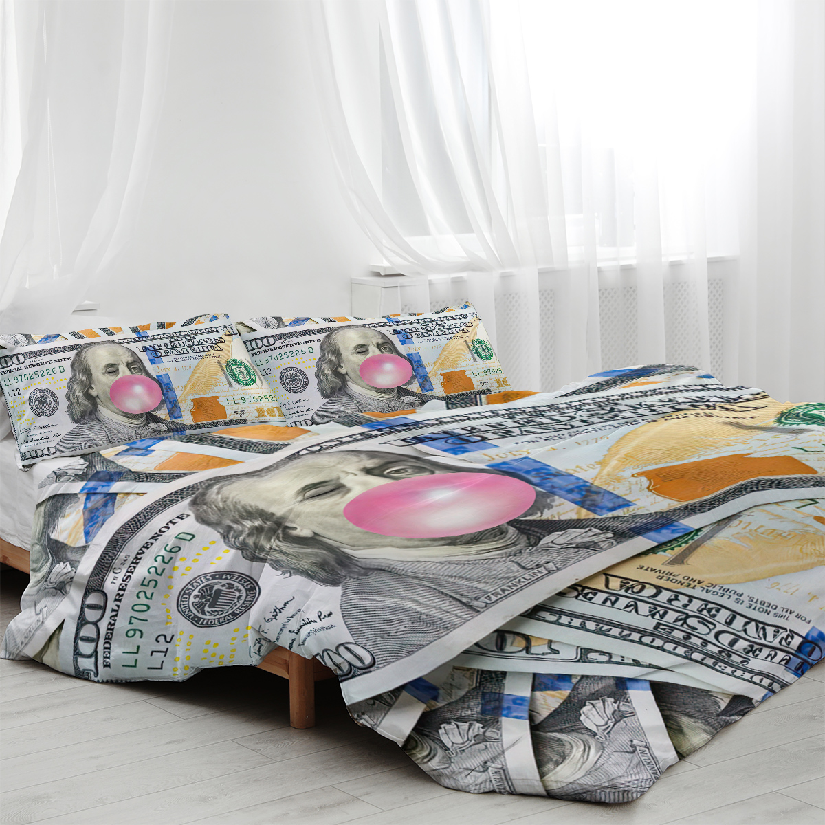 Money Duvet Cover Sets Money Bedding Sets For Boys Kids Teens Money Dollar Bill... 3