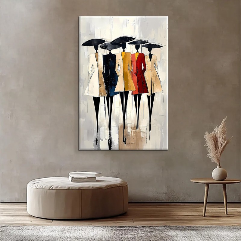 Hand-Painted Oil Paintings On Canvas Abstract African Woman Painting Wall Picture For Living Room Home Decor Art No Framed 4