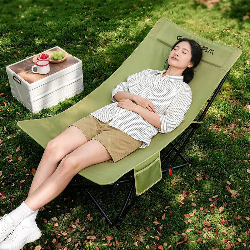 4 Position Reclining Folding Camping Chair, 68cm