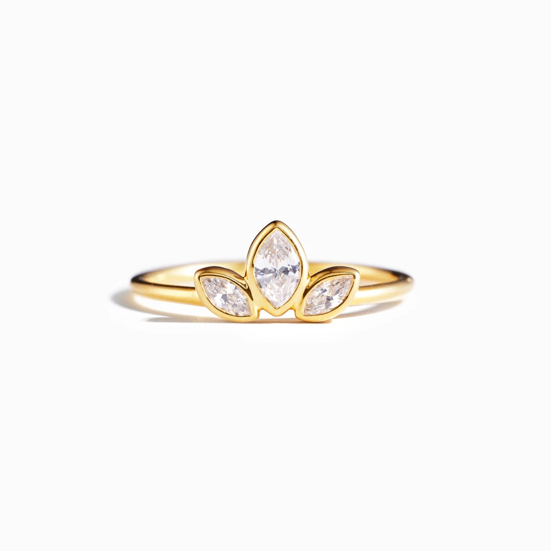 Women's Sterling Silver Clover Flower Ring
